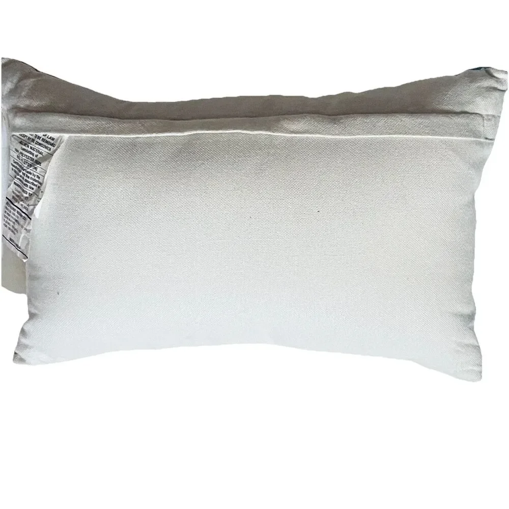 Kirklands Home Decorative Throw Pillow Accent Striped 22 x 14